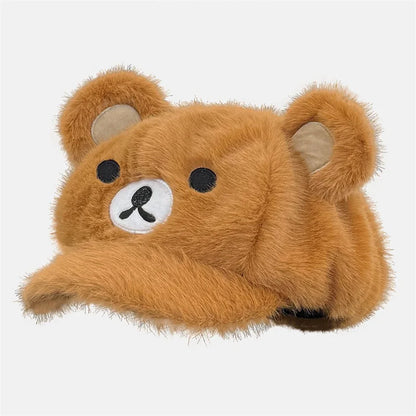 Bear Beret Hat Gorra Cute Fashion Winter Octagonal Hat For Women