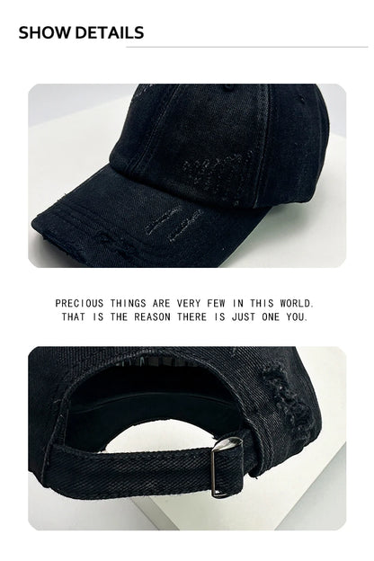 New Men Women Gradient American Vintage Broken Baseball Hats