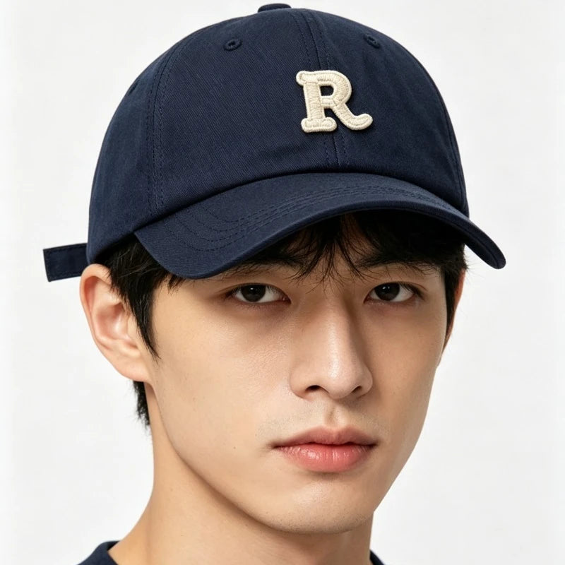 Men's Ladies Embroidered Letter R Baseball Cap