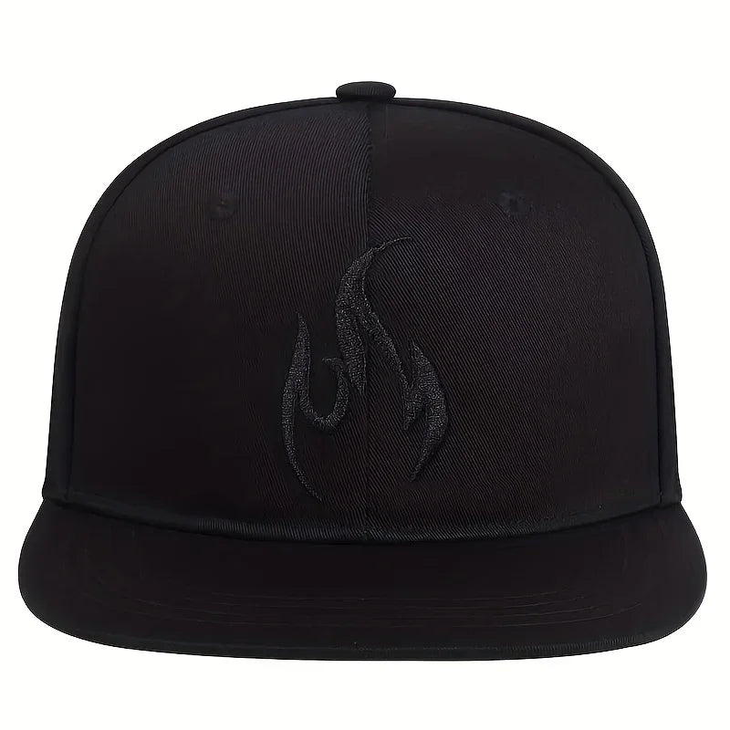 Unisex Flame Embroidery Hip-hop Hats Spring Autumn