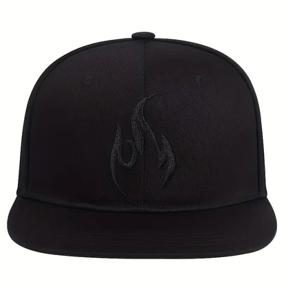 Unisex Flame Embroidery Hip-hop Hats Spring Autumn