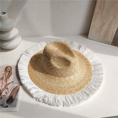Summer Straw Hat French Elegant Seaside Travel Sun Hat