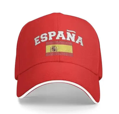 Espana Flag of Spain Spanish Denim Hats for Mens Womens Baseball Caps