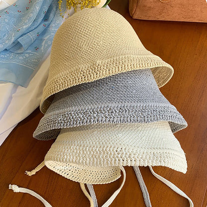 Women Fashion Solid Color Breathable Wide Brim Sun Visors