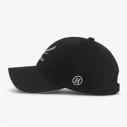 Feather Wheat Ear Embroidery Cotton Baseball Cap New Outdoor Casual Sport Sun Caps