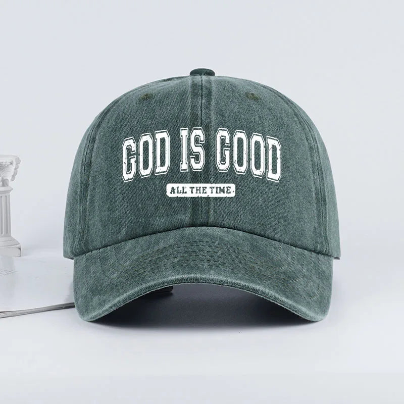 God is Good Washed Baseball Cap Spring/Summer Baseball Cap