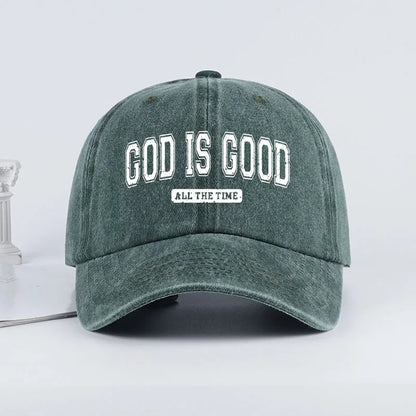God is Good Washed Baseball Cap Spring/Summer Baseball Cap
