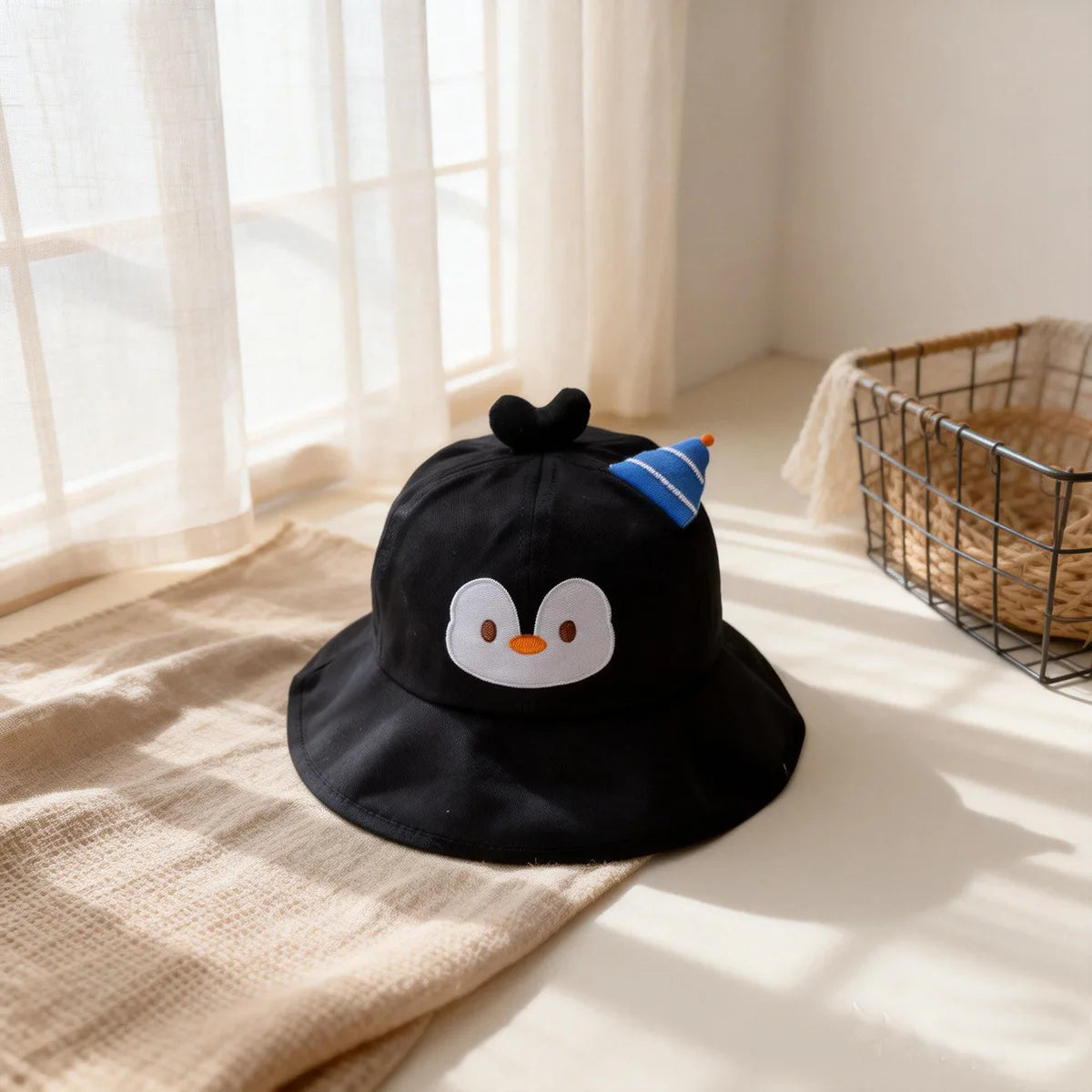Newborn Baby Kids Cartoon Bucket Hat 50cm 1-3 Years Boys Girls