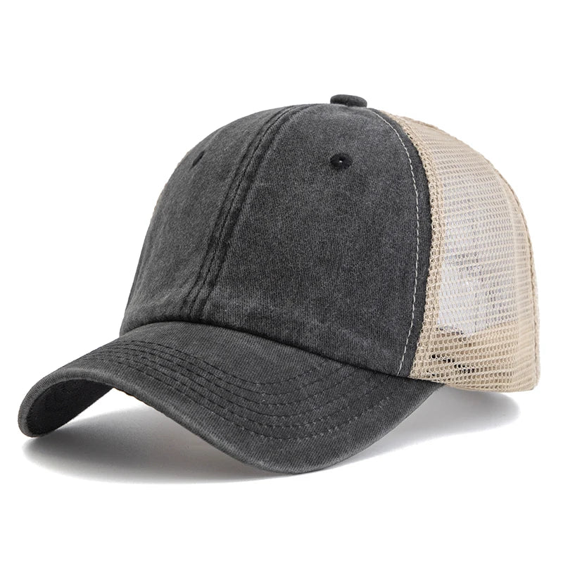 Unisex Colors Plain Baseball Cap Women Men Washed Cotton Cap