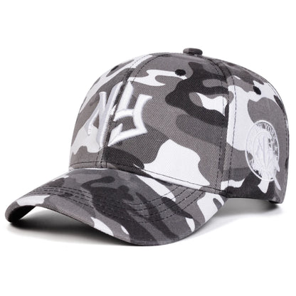 Unisex NY Letter Embroidery Camouflage Baseball Caps