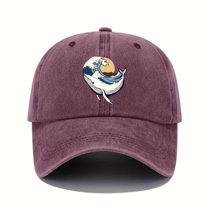 Baseball Caps with Surfing and Wave Patterns for Both Men and Women