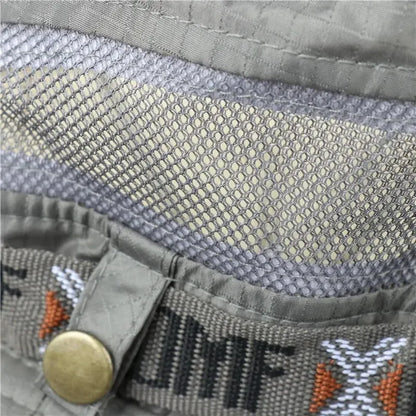 Summer Men Bucket Hat Outdoor UV Protection Wide Brim Panama Safari Hunting Hiking Hat