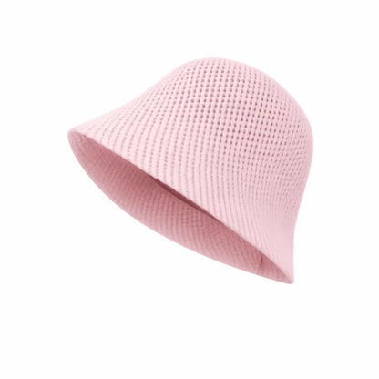 Retro Wide Brim Hollow Fisherman Cap Breathable Solid Colo