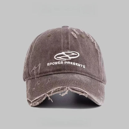 American Retro Washed Distressed Women's Baseball Cap Face Slimming Japanese  Protection Hat