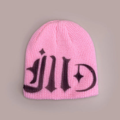 Color Block Street Sanskrit Knitted Hats Autumn And Winter New Unisex Y2k Warm