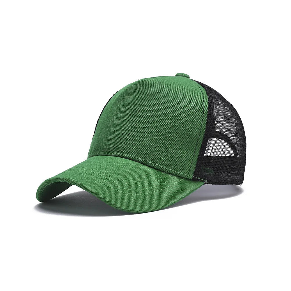 Blank 5 Pane Mesh Baseball Cap Mens And Women C