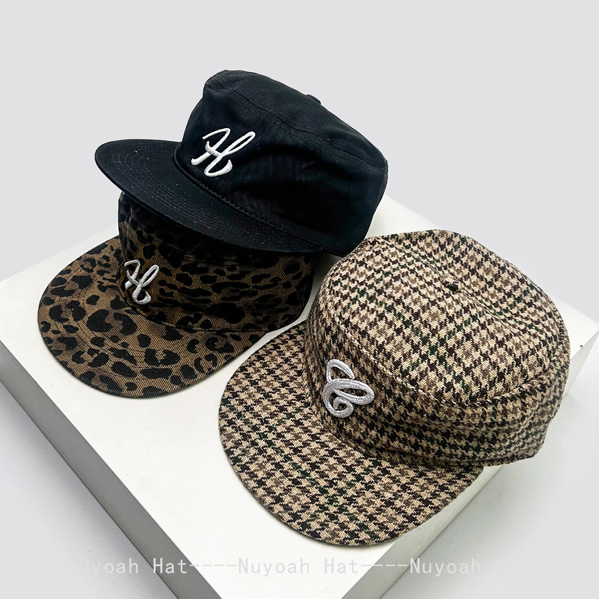 New Men Women Retro Letters Thousand Bird Leopard Print Baseball Hats