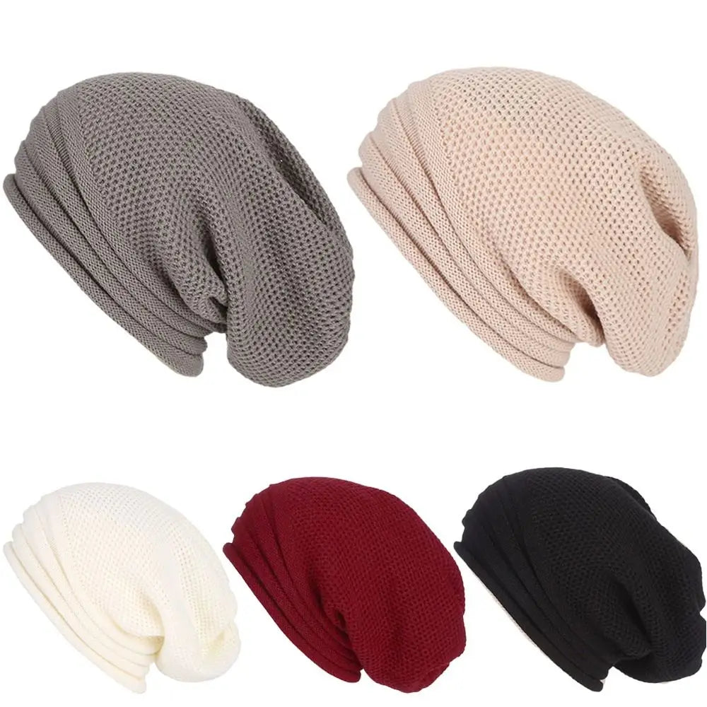 Skiing Slouchy Baggy Winter Hat Beanie Hat Wool Knitted Warm Cap