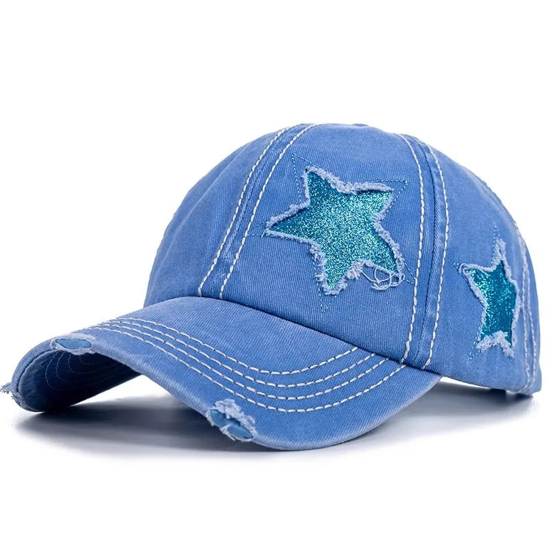 Retro Hole Baseball Cap For Women