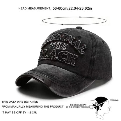 Water Wash Embroidery Baseball Caps