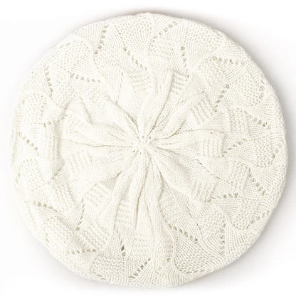 Women's Plain Color Knit Beret Hat Ladies French Artist Beret Hats