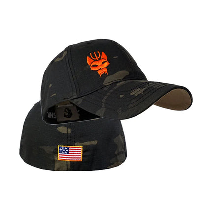 Unisex Forked Wolf Embroidery Snapback Camouflage Baseball Caps