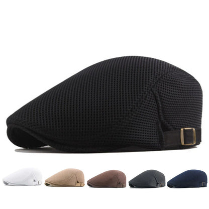 Men Mesh Newsboy Caps British Painters Hats