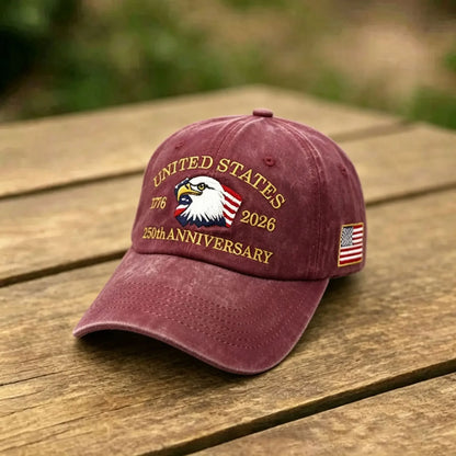 Outdoor Sports Baseball Cap Embroidery American Eagle Head 250th Anniversary Cap Shade Cap
