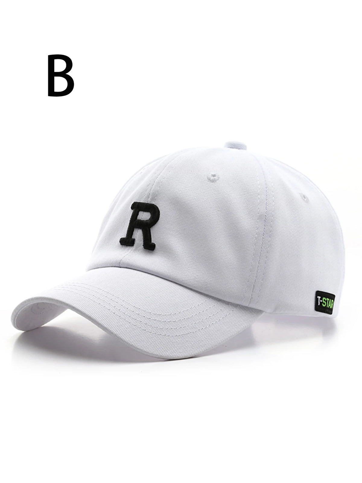 Embroidery Letter R Men Baseball Cap For Women