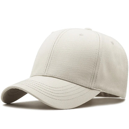 Adult Hard Cotton Big Size Baseball Hat Woman Solid Color Sun Cap Hiphop Man