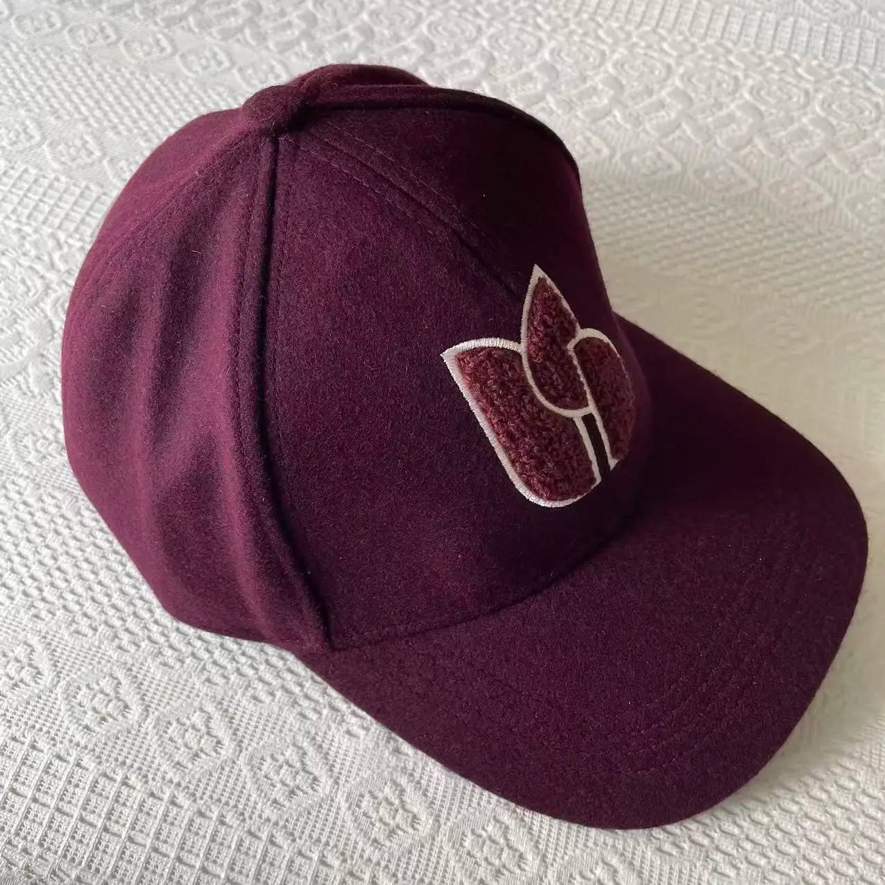 Autumn And Winter Wool Blended Baseball Cap For Women