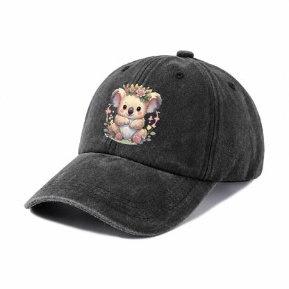 Cute Cartoon Animal Character Baseball Cap Vintage Washed Adjustable Unisex Dad Hat Everyday Gift