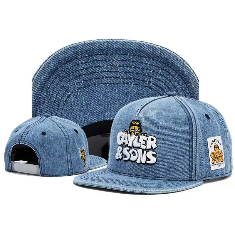Unisex Flat Brim Baseball Cap Street Dance Hip-Hop Cartoon Hat