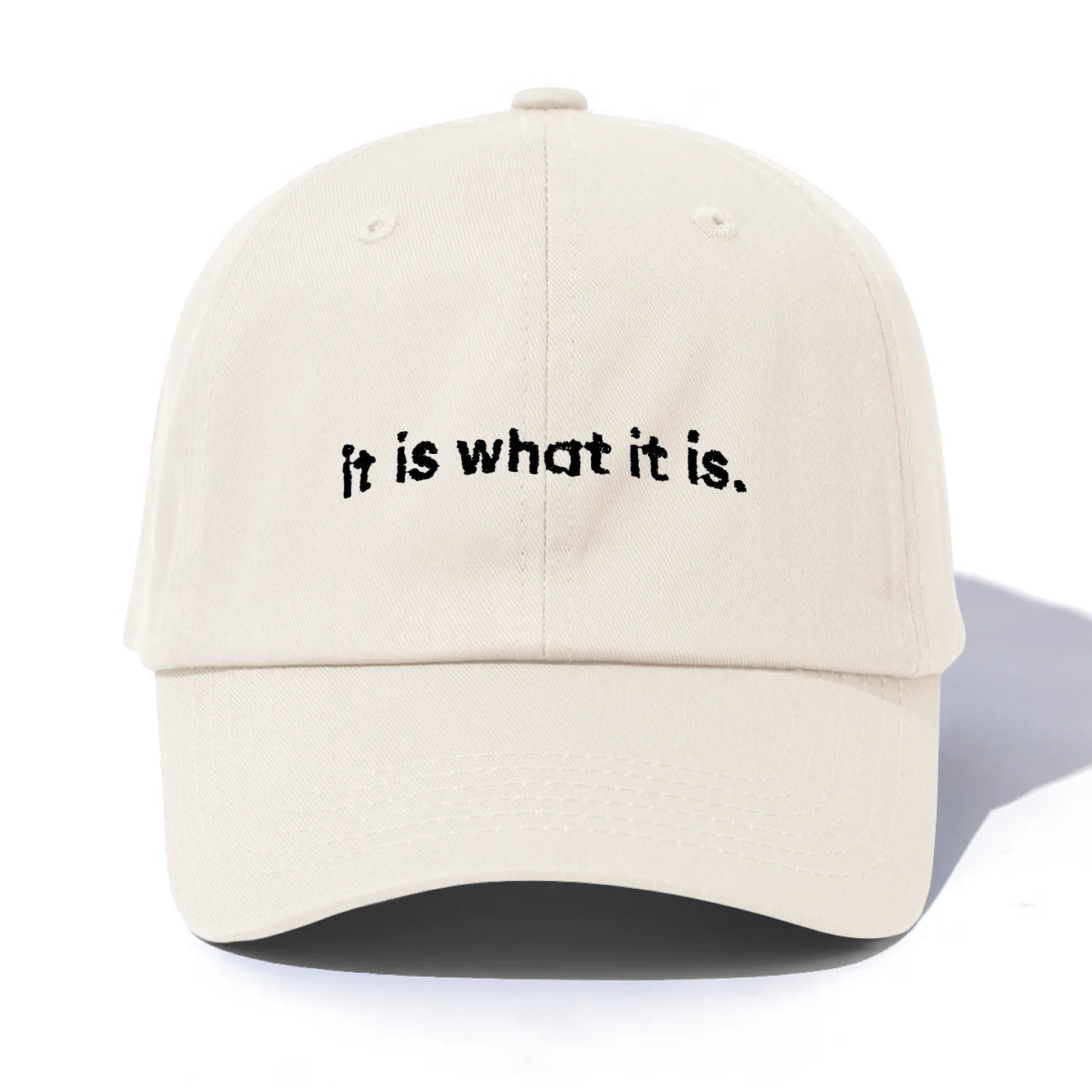 1pc It Is What It Is Embroidery Baseball Cap for Adults