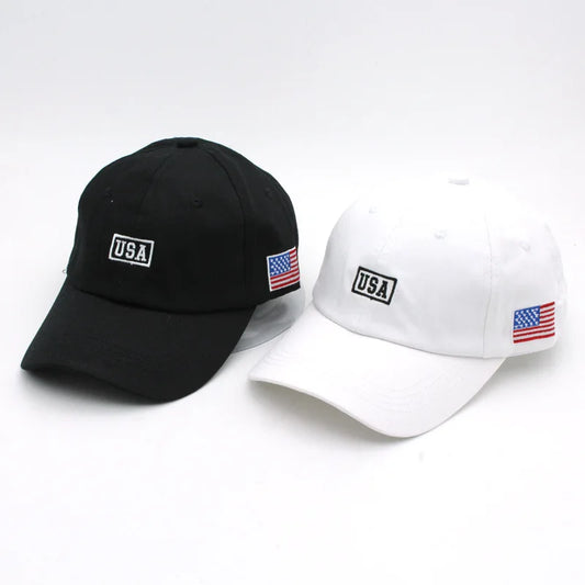 New Simplicity Hats American Flag USA Letters Embroidery Baseball Caps Men And Women