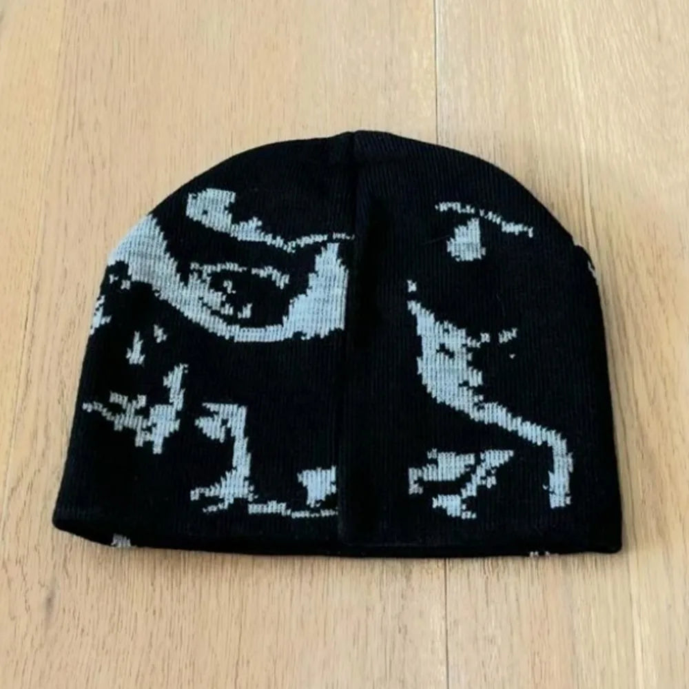 Korean Fashion Pullover Accessories Jacquard Women Caps