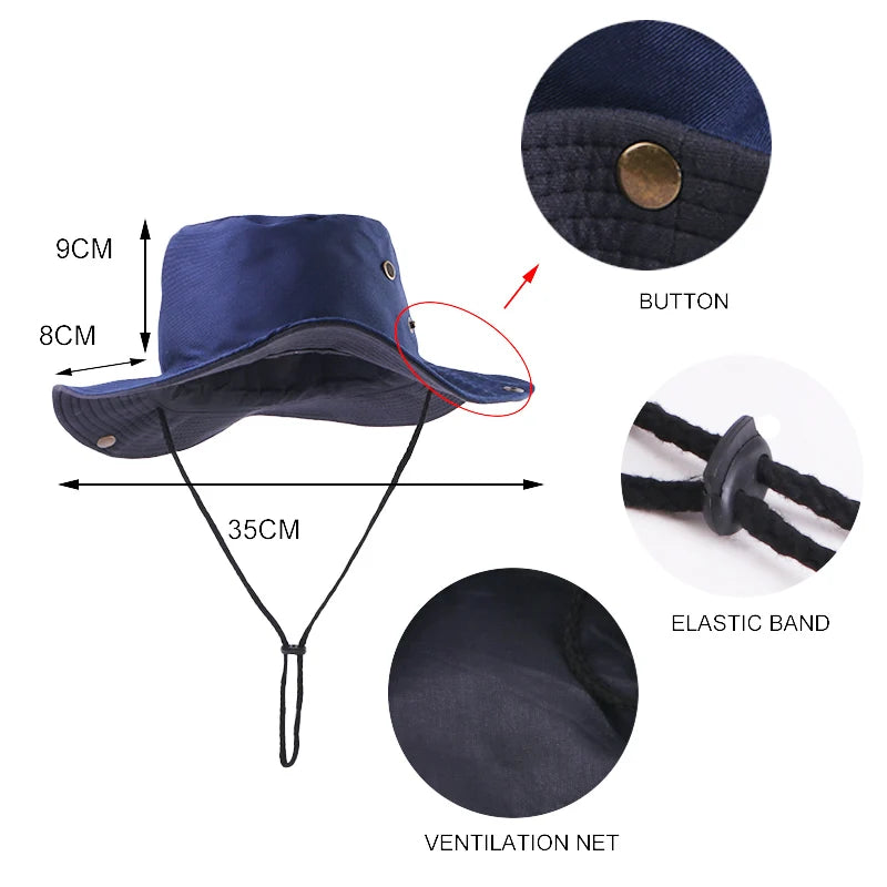 Outdoor Fishing Hiking Breathable Umbrella Cap