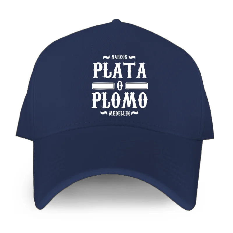Funny Narcos Plata O Plomo Cotton Baseball Cap