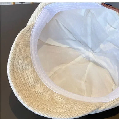 Spring Autumn Cotton Solid Warm Beret Painter Hat