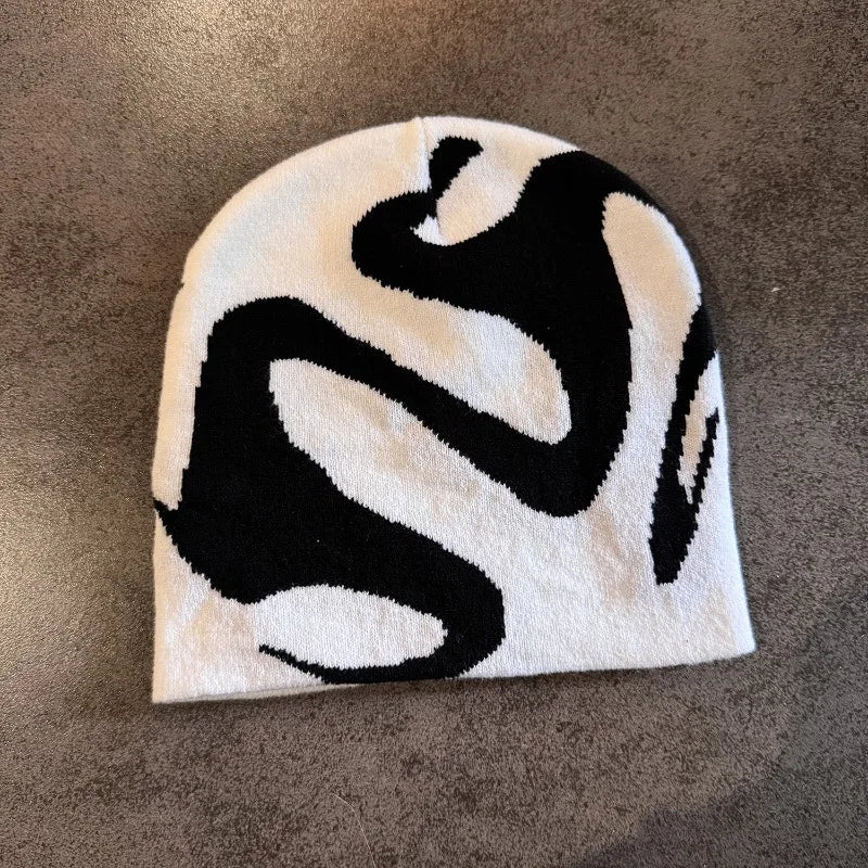 Trendy Knit Beanies Winter Jacquard Windproof Warm Hat Outdoor
