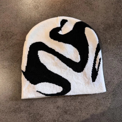 Trendy Knit Beanies Winter Jacquard Windproof Warm Hat Outdoor