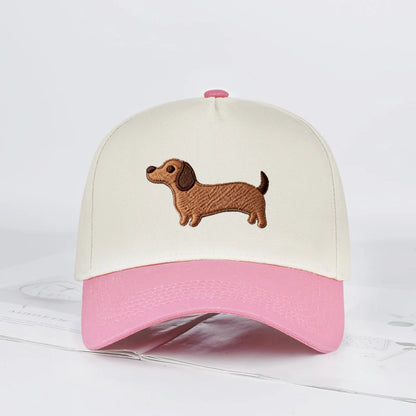 Cute Dachshund Embroidered Baseball Cap