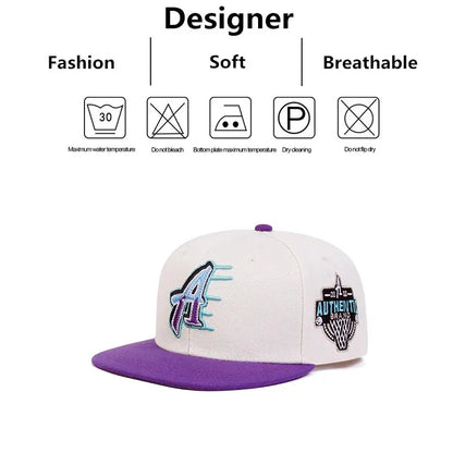 Unisex A Letter Embroidery Side Basketball Hip-Hop Hats