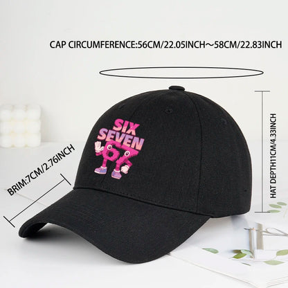 Cartoon 67 Six Seven Print Baseball Cap