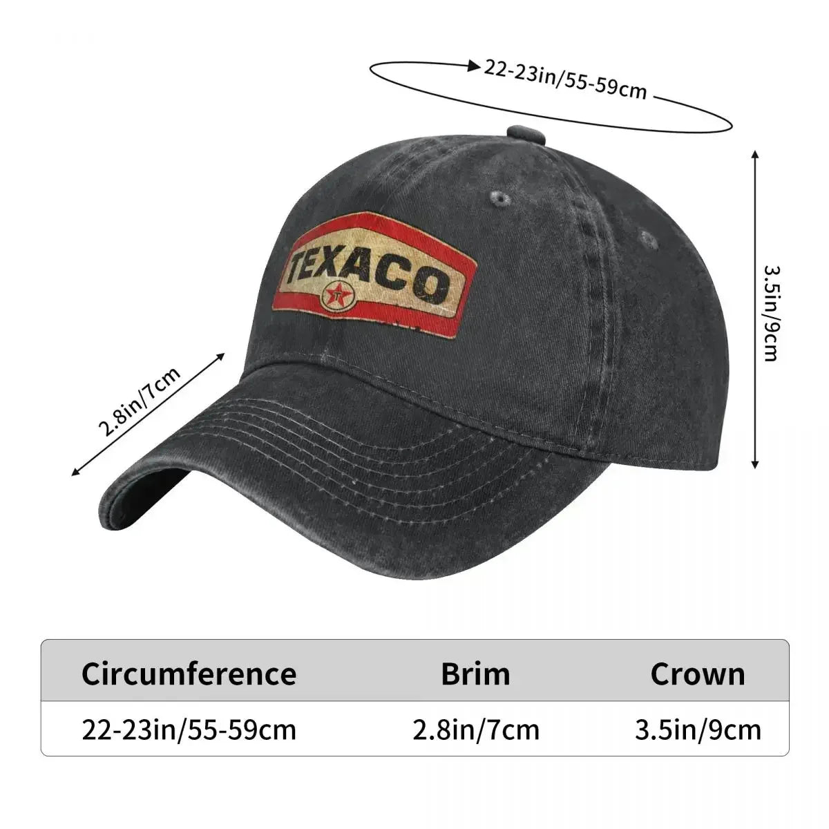 Pétrole et gaz Texaco T-shirt classique Cowboy Hat Cap western Hat Women's Hats