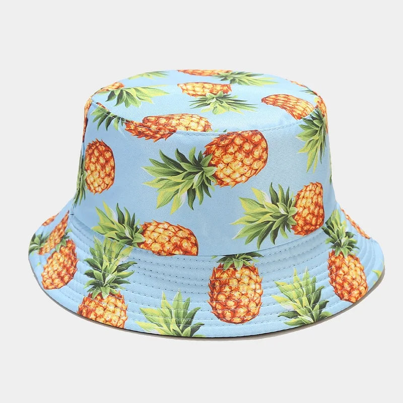 Creative Printed Fruit Pattern Bucket Cap