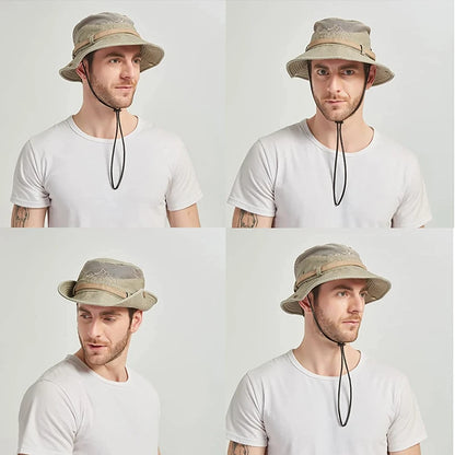 New Outdoor Bucket Hat Men Summer Breathable Panama Cap