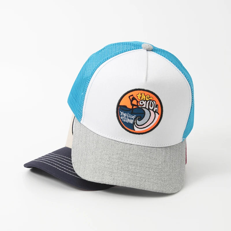 New Unisex Embroidered Trucker Hat For Men Curved Front Half Mesh Baseball Cap Patch Logo Breathable Mesh Back