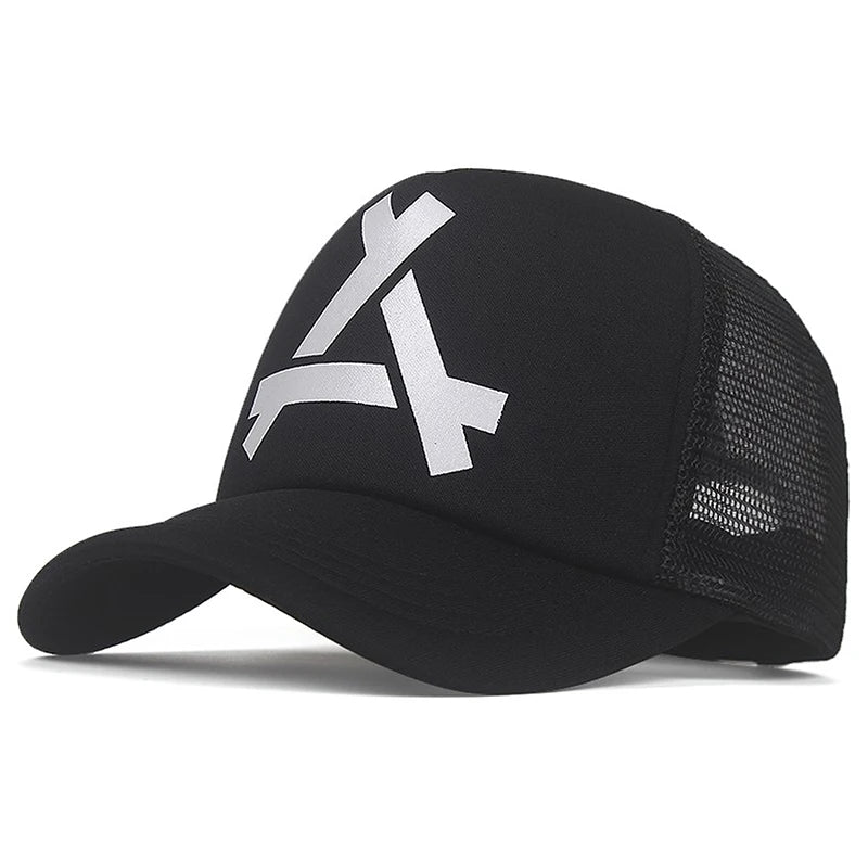 Simple and Creative Baseball Hat A Printed Mesh Hat