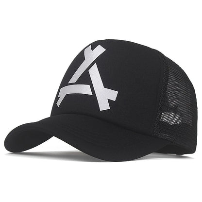 Simple and Creative Baseball Hat A Printed Mesh Hat